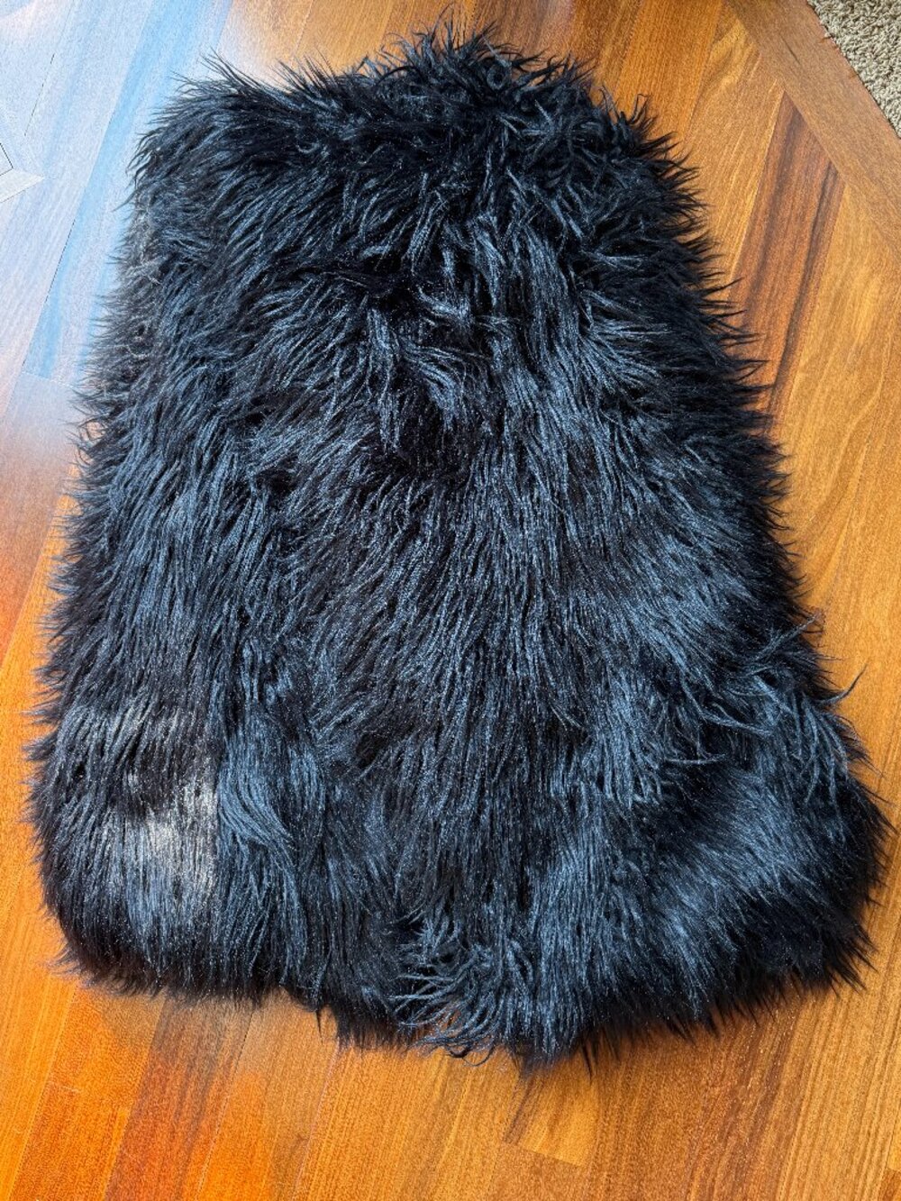 Project 62 Black Faux Fur Throw Blanket - Like New